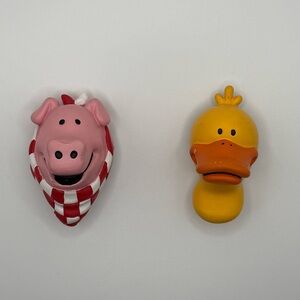 Vintage Fridge Magnets Pig and Duck